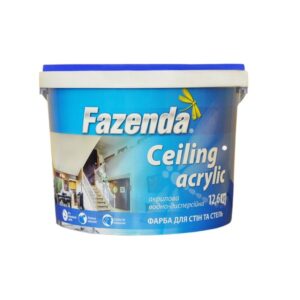 ФАЗЕНДА для стен и потолка “Ceiling acriylic”_10л (12,6кг) СИНЕЕ ведро