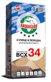 ANSERGLOB BCX-34 Клей для Керамогранита, камня + любые теплые полы 25кг